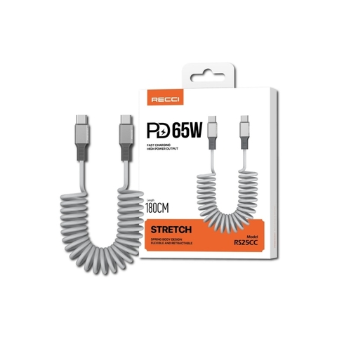 Dây sạc nhanh ô tô lò xò RECCI RS25