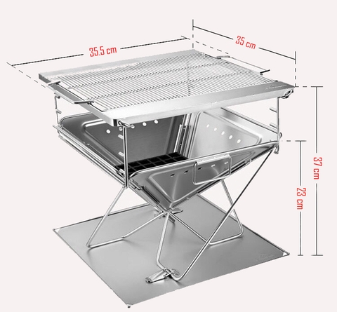 Bếp nướng dã ngoại BBQ cao cấp siêu gấp gọn BH1121