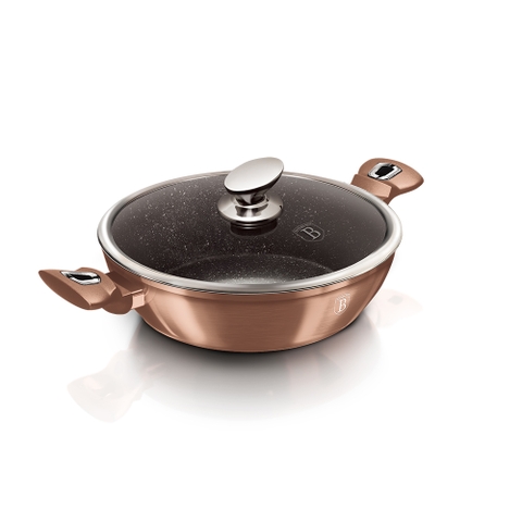 Nồi chảo có nắp 2 quai cầm Berlinger Haus BH/1519N 28cm - màu rose gold