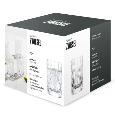 Bộ cốc pha lê 4 món Schott Zwiesel 124300 Allround Age 42 297 ml