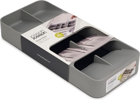 Khay chia ngăn kéo phân loại thìa, dĩa Joseph Joseph DrawerStore Large (Grey)