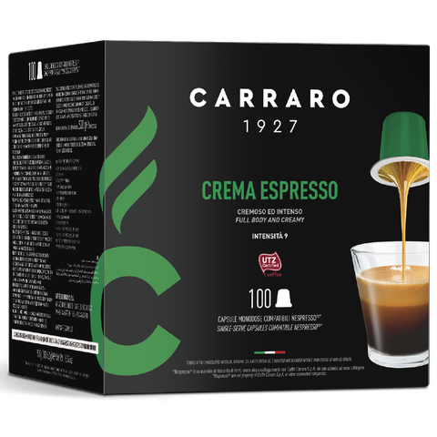 Cà phê viên nén nhôm Carraro Crema Espresso (50 viên)
