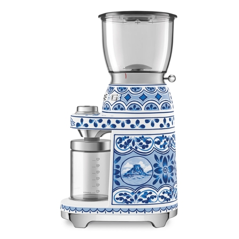 Máy xay cafe SMEG CGF01DGBEU họa tiết Dolce&Gabbana xanh gốm