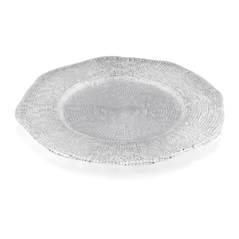 Đĩa tròn IVV Diamante Charger trắng 34cm