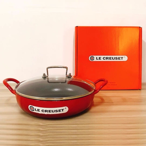 CHẢO GANG LE CREUSET 26cm nắp kính