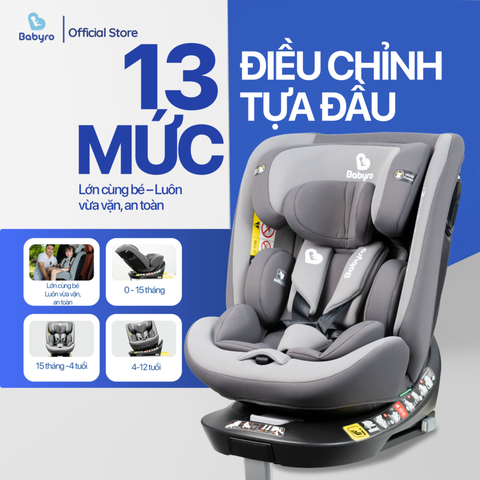 Ghế ô tô cho bé BABYRO I-SPINSAFE PRO (G412IS0)
