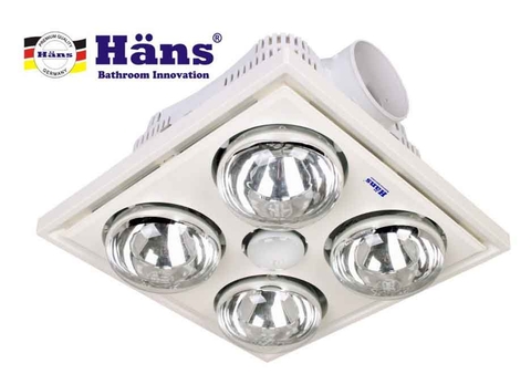 Đèn sưởi nhà tắm Hans 4 bóng H4B176