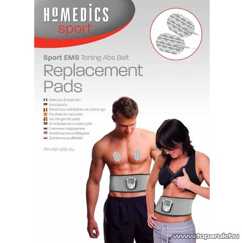 Đai massage giảm mỡ bụng công nghệ EMS kèm miếng dán trị liệu HoMedics HST-200-EU
