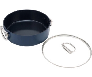 Nồi thấp Joseph Joseph 45046 Space Blue 28cm 4.7L nắp kính