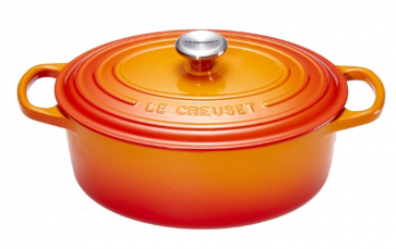 Nồi gang ovan Le Creuset Brater Oval Evo 31cm Kirsche – Màu Cam
