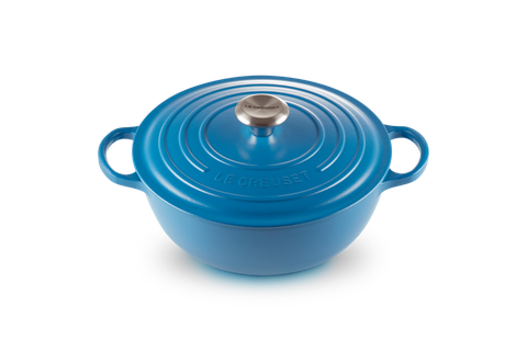 Nồi gang LeCreuset La Marmite,schwarzes Interieur 26cm Marseille Blau