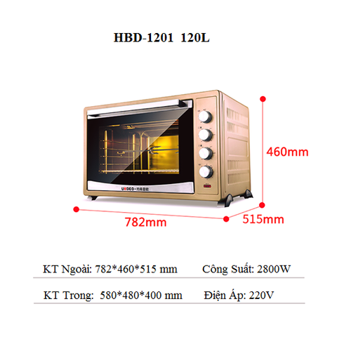 Lò nướng UKOEO HBD-1201, dung tích 120 lít