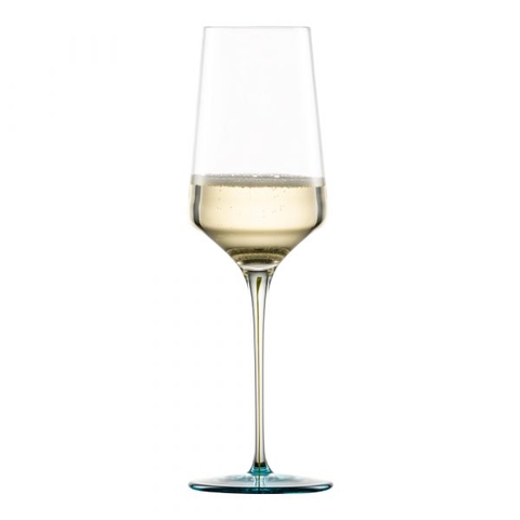 Ly Rượu Champagne Pha Lê Zwiesel Ink 123411 24.9cm 400ml Chân Đế Màu Xanh Lá Emerald
