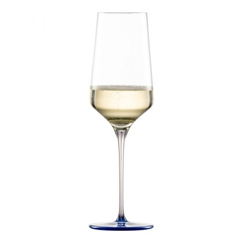 Ly Rượu Champagne Pha Lê Zwiesel Ink 123417 24.9cm 400ml Chân Đế Màu Xanh Dương Midnight