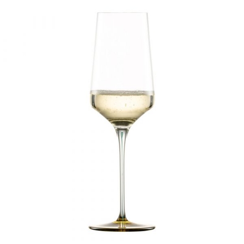 Ly Rượu Champagne Pha Lê Zwiesel Ink 123420 24.9cm 400ml Chân Đế Màu Xanh Lá Ochre