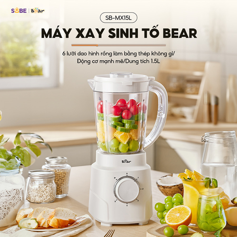 Máy xay sinh tố 1.5l Bear SB-MX15L