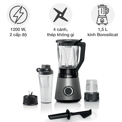 Máy xay sinh tố Bosch MMB6177S VitaPower Serie 4