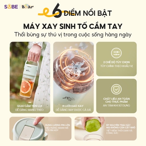 Máy xay sinh tố cầm tay Bear SB-MX04X