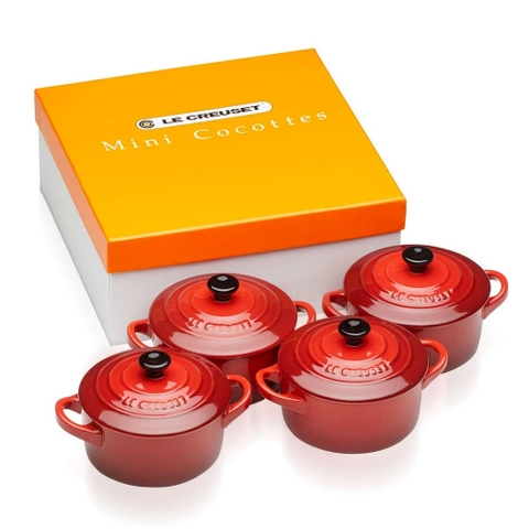 Bộ Nồi Sứ Tròn Le Creuset Mini 4 Cái, 200ml