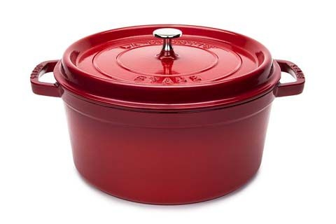 Nồi gang đúc Staub Cocotte Ronde 24 cm, màu đỏ