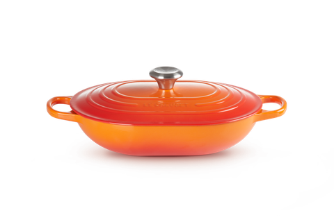Nồi chảo gang Le Creuset Brater Oblong 31cm orange (màu cam)