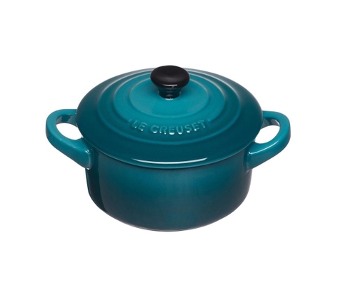 Nồi mini Le Creuset  10cm Deep Teal - màu xanh cổ vịt