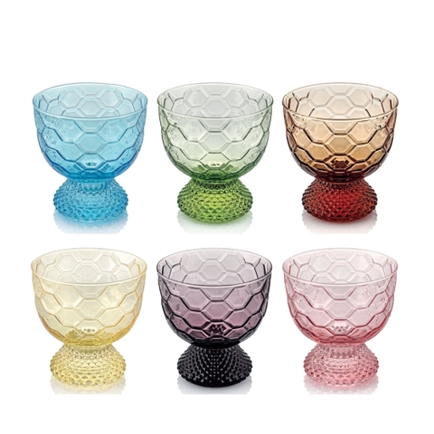 Set 6 cốc kem IVV Vintage Assorted Colors 390ml