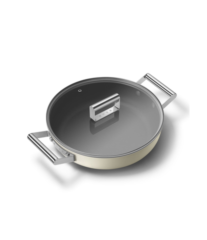 Nồi chảo SMEG DPF2812CRM màu kem (vung kính)