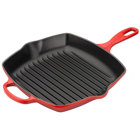 Chảo gang vuông LeCreuset Grillpfanne quadratisch 26cm Kirsche