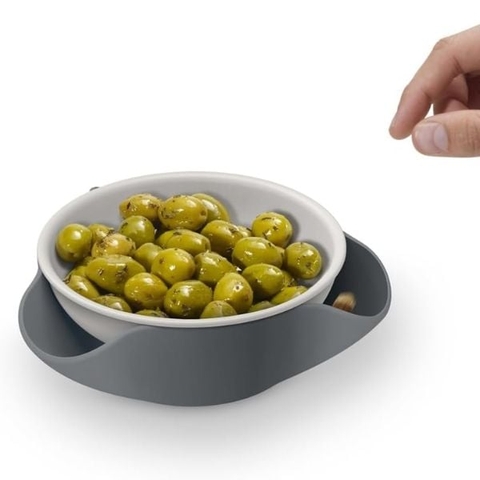 Tô đựng hạt có ngăn chứa vỏ Joseph Joseph 20156 Double-Dish (Grey)