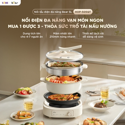 Nồi lẩu điện Bear HOP-505QT