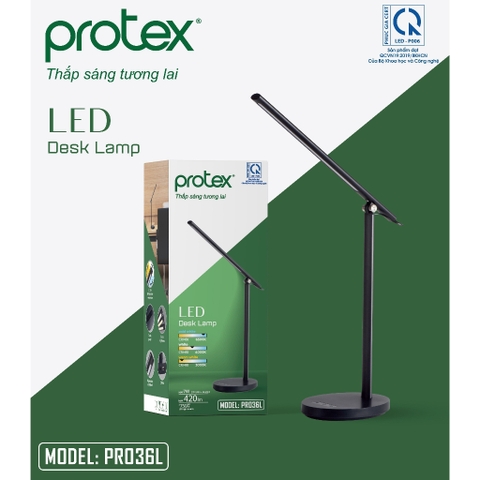 Đèn Bàn LED Protex Model PR036L Cao Cấp Chống Cận Thị Đa Chức Năng