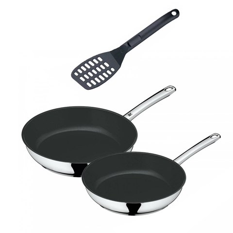 BỘ CHẢO 3 MÓM WMF PFANNE Devil, 24-28cm và thìa Lật Thức ăn