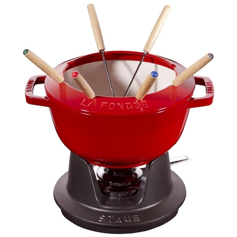 Bộ nồi ăn lẩu STAUB FONDUE SET 10P CHE 20CM (màu đỏ)