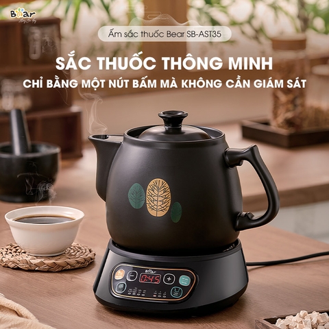 Ấm sắc thuốc Bear SB-AST35 Bản Tiếng Việt