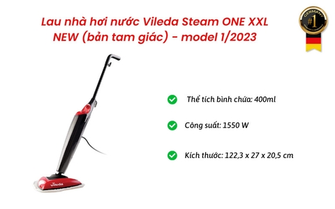Lau nhà hơi nước Vileda Steam ONE XXL NEW (bản tam giác) – model 1/2023