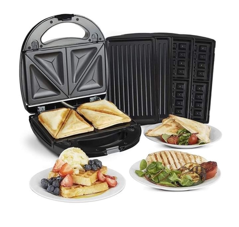 MÁY ROSENSTEIN NƯỚNG THỊT, KEP SANDWICH, LÀM BÁNH WAFFEL 3 IN 1