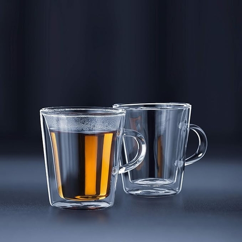 Bộ 2 cốc thủy tinh Bodum Canteen Double Wall Thermo-Glasses 200ml 2 lớp chịu nhiệt
