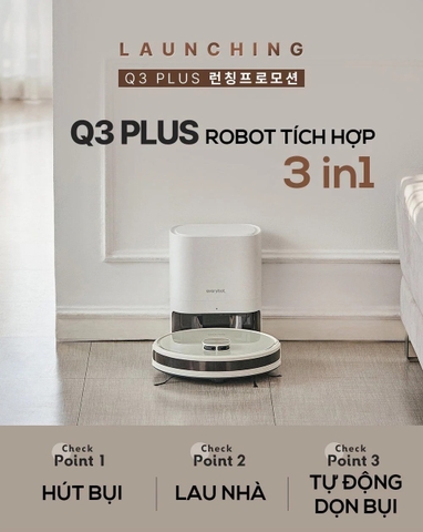 Robot hút bụi lâu nhà Everybot Q3 Plus