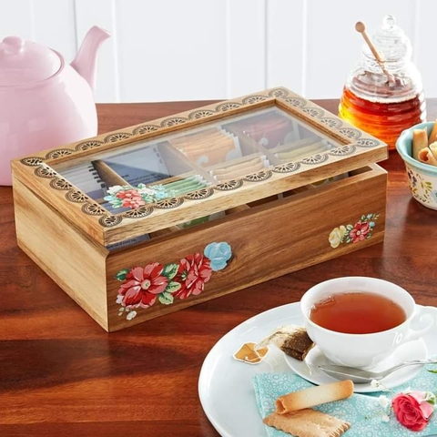 Hộp đựng trà, gia vị 8 ngăn The Pioneer Woman Vintage