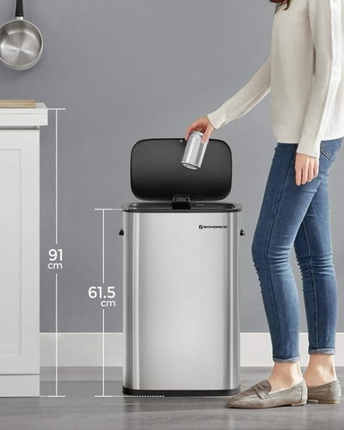 THÙNG RÁC CẢM ỨNG SONGMICS LTB610E50 50 Lít