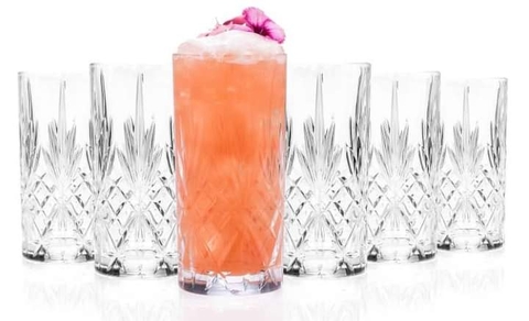 Bộ cốc thủy tinh pha lê 6 chiếc Bohemia Longdrink Becher