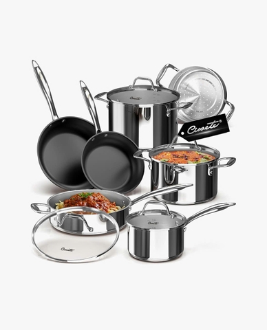 Bộ nồi inox Ciwete SS0103-11PC NEW-NS set 7 món Nhập Mỹ