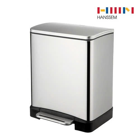 THÙNG RÁC ĐẬP CHÂN INOX HANSSEM 30 Lít HÀN QUỐC