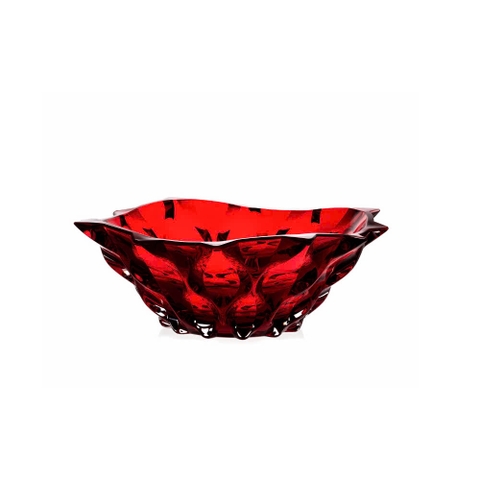 Tô pha lê Bohemia Samba đỏ 30.5cm