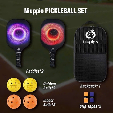 SÉT 2 VỢT PICKLRBALL NIUPIO THƯƠNG HIỆU MỸ