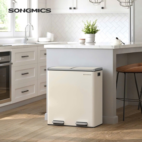 Thùng rác 2 ngăn Songmics LTB060A01 dung tích 60L