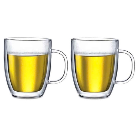 Set 2 Ly Bodum Glass Bistro 450ml sz to
