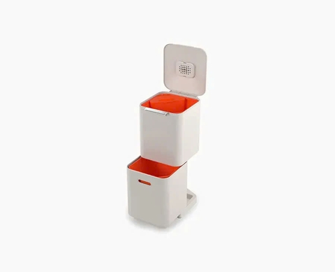 Thùng rác 2 ngăn Joseph Joseph 30064 Totem Compact 40L Stone