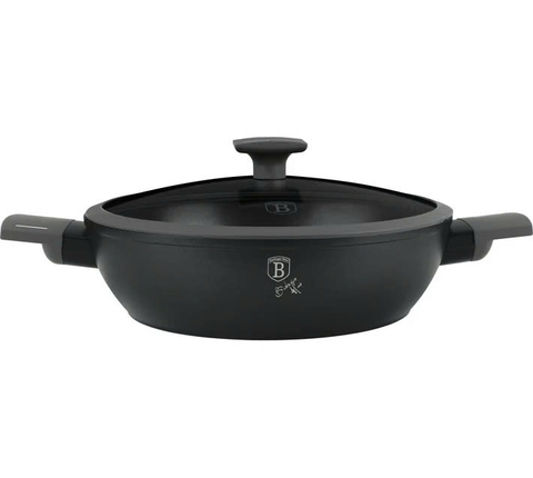 Nồi chảo 2 quai cầm có nắp Berlinger Haus BH/8128 28cm màu than đen-Anthracite Collection